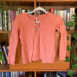 Free People wool cardigan with unique button detail